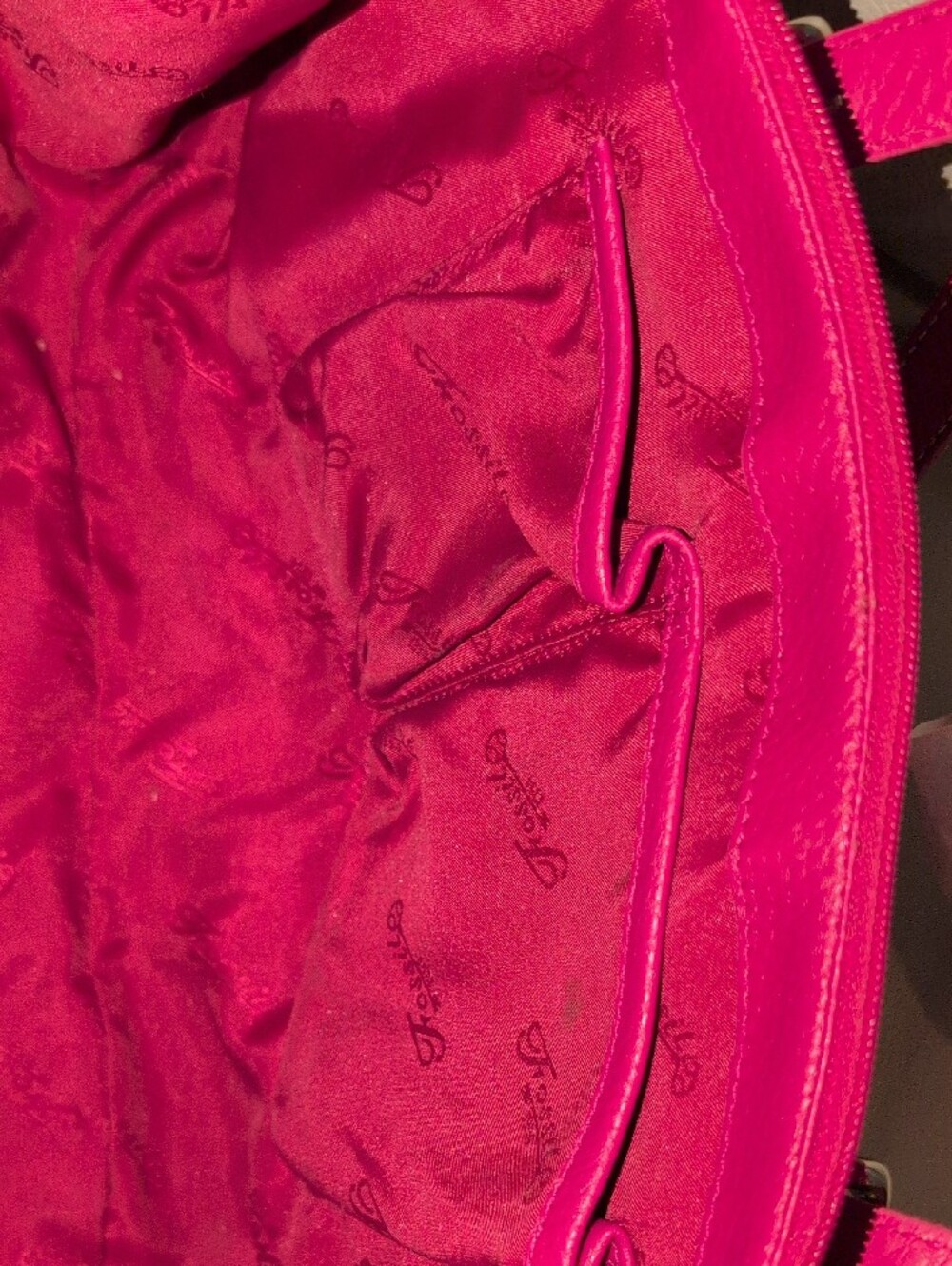 Fossil Fuchsia Leather Shoulder Bag - Picture 13 of 16